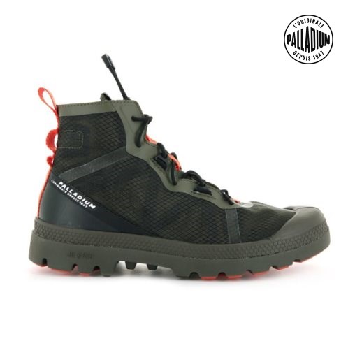 Pánské Tenisky Palladium Travel Lite+ Adventure High Tops Olivy Zelené | CZ KHY-40V